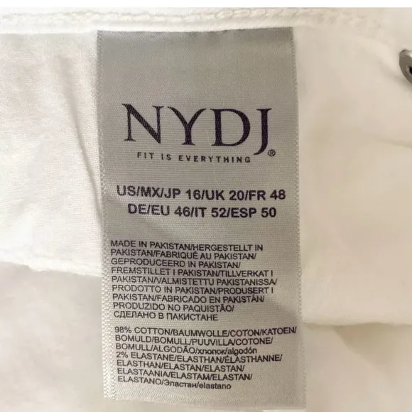 NYDJ - NWT Teresa White Wide Leg Stretch Jeans