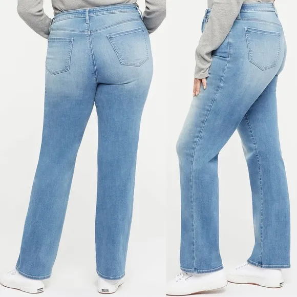 NYDJ Relaxed Straight Jeans in Clean Brookes