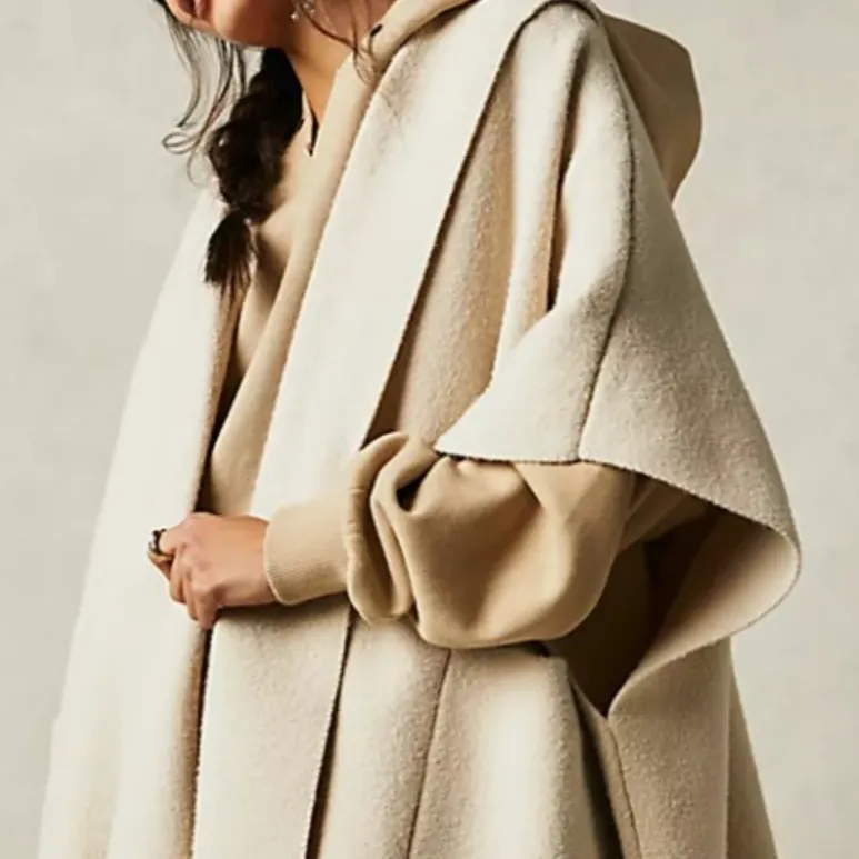 Oh So Warm Oversized Soft Knit Hooded Poncho Coat - FINAL SALE