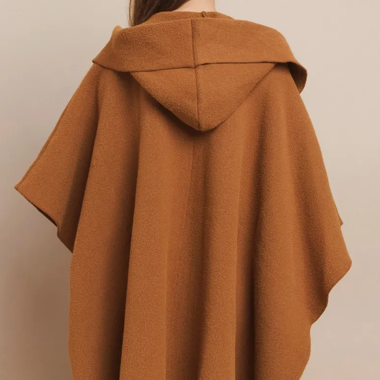 Oh So Warm Oversized Soft Knit Hooded Poncho Coat - FINAL SALE