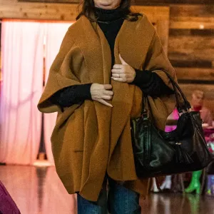 Oh So Warm Oversized Soft Knit Hooded Poncho Coat - FINAL SALE