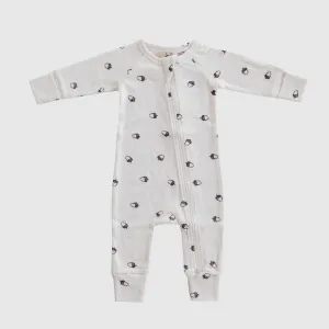 Organic Cotton Zip Romper - Acorn