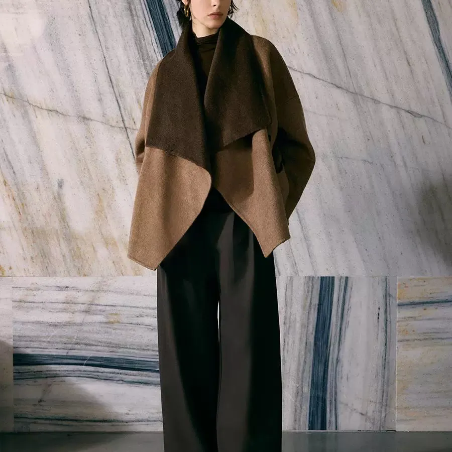 Oversized Two-Tone Coat