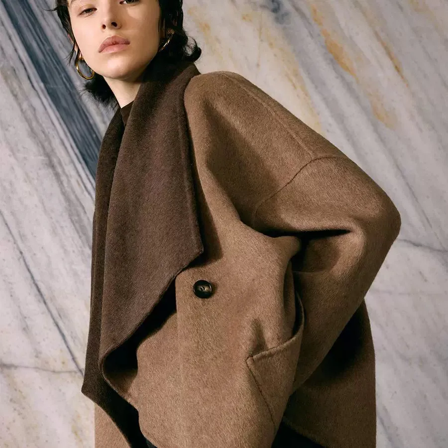 Oversized Two-Tone Coat