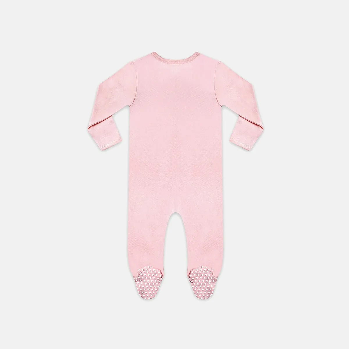 Pack of 2 Bamboo Zipper Footies - Buttercream & Coral Blush