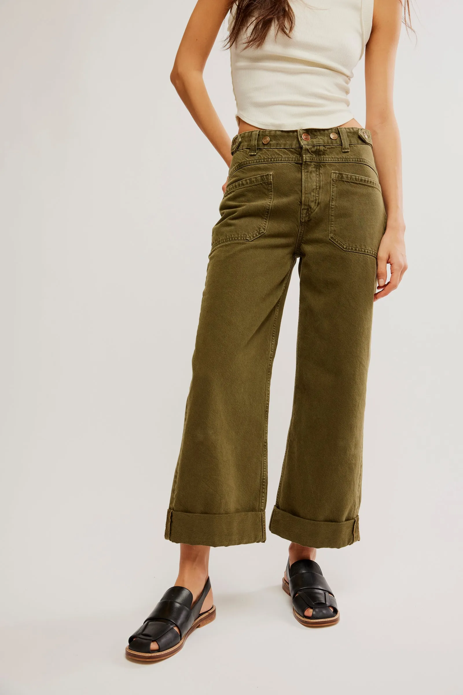 Palmer Cuffed Jean Army