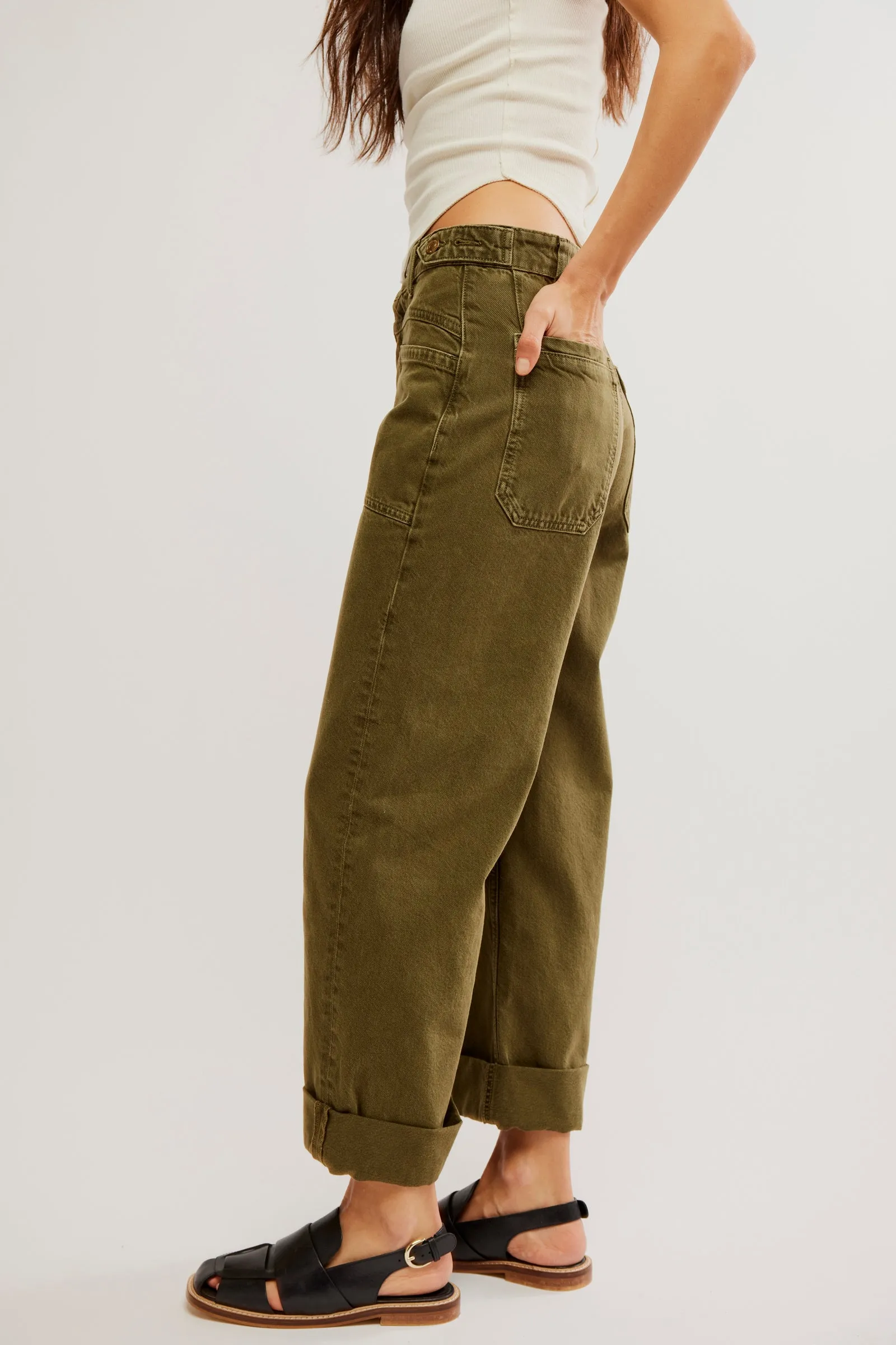 Palmer Cuffed Jean Army