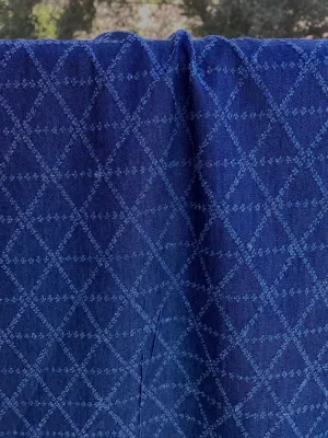 Perforated Geo Denim Woven