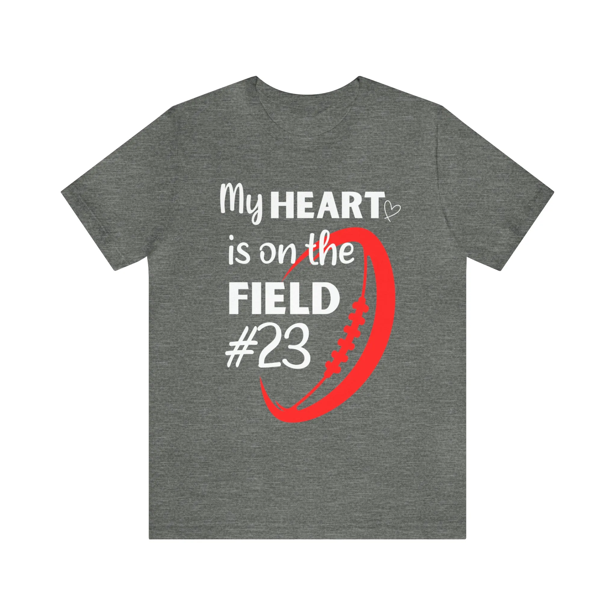PERSONALIZED - My Heart is on the Field Jersey Short Sleeve Tee