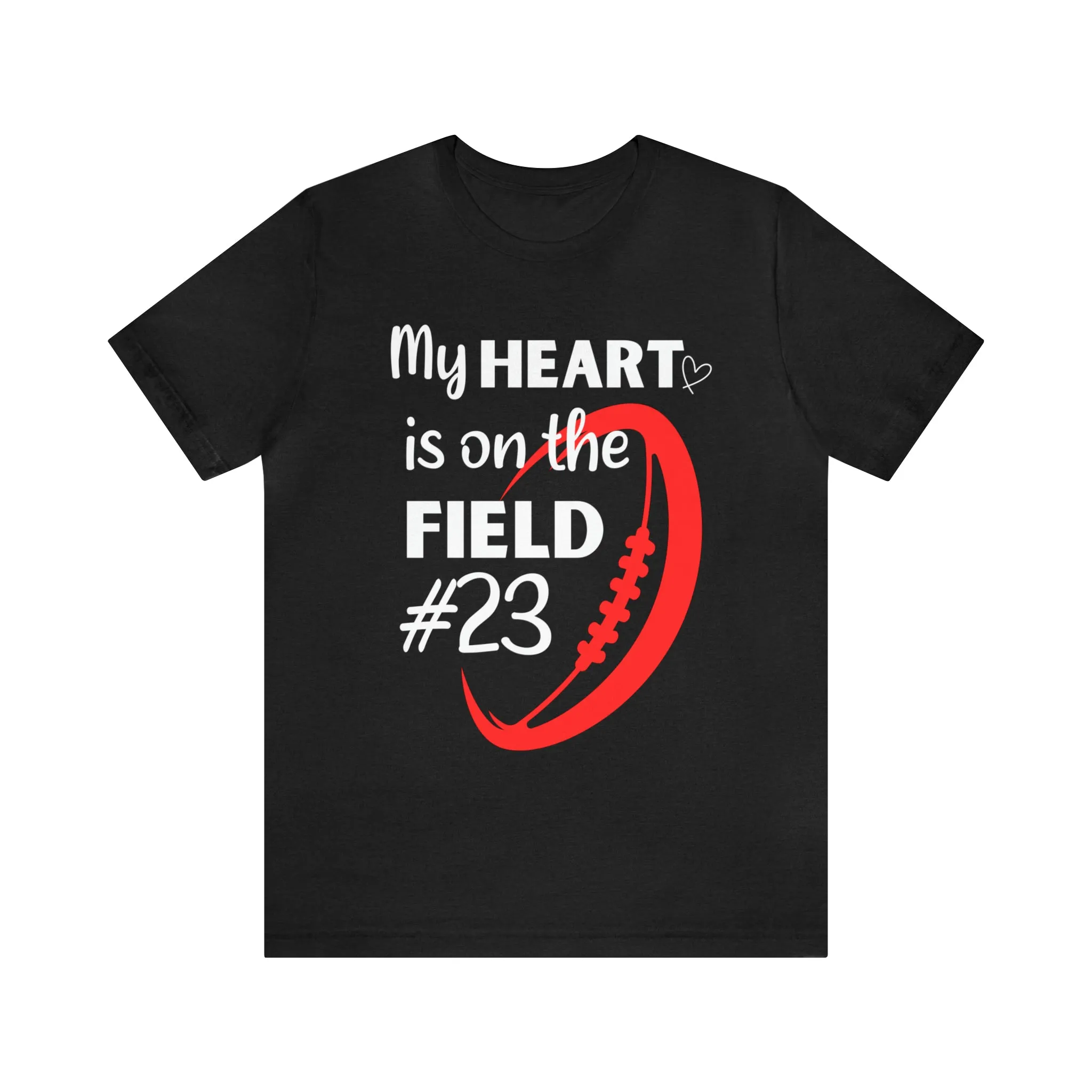 PERSONALIZED - My Heart is on the Field Jersey Short Sleeve Tee