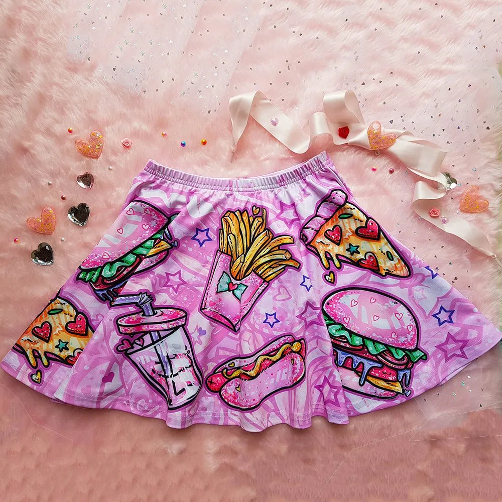 Pink Fast Food Skirt
