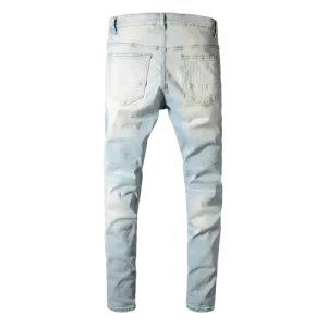 Pink Patch Ripped Jeans