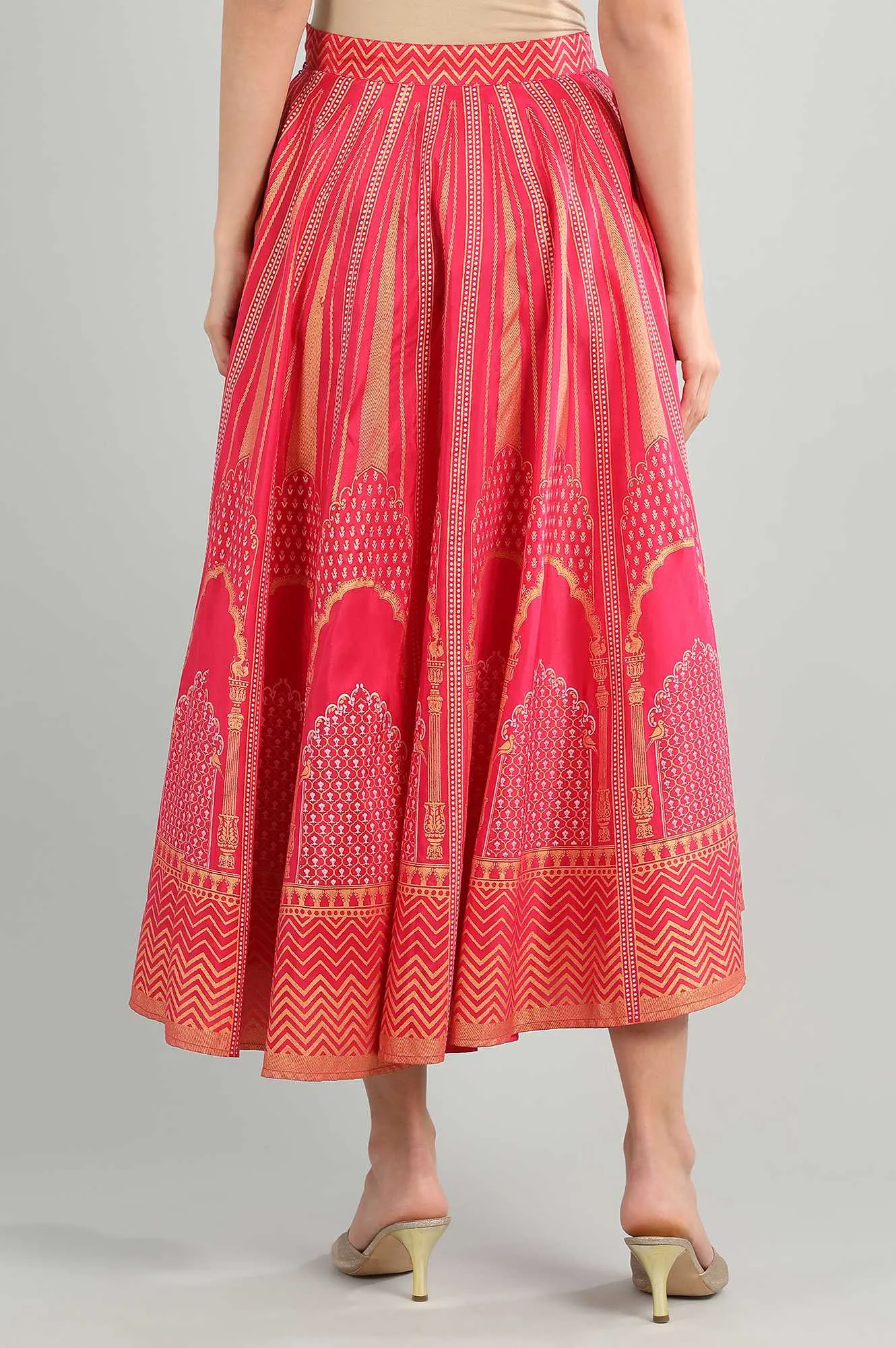 Pink Printed Skirt