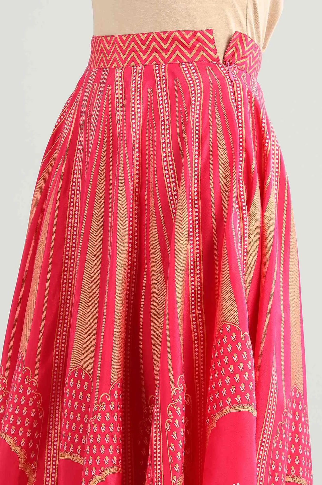 Pink Printed Skirt