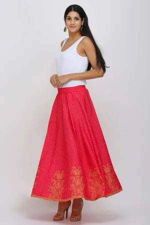 Pink Printed Skirt