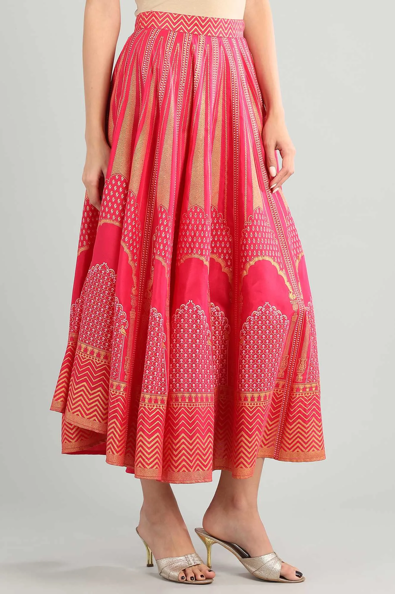 Pink Printed Skirt