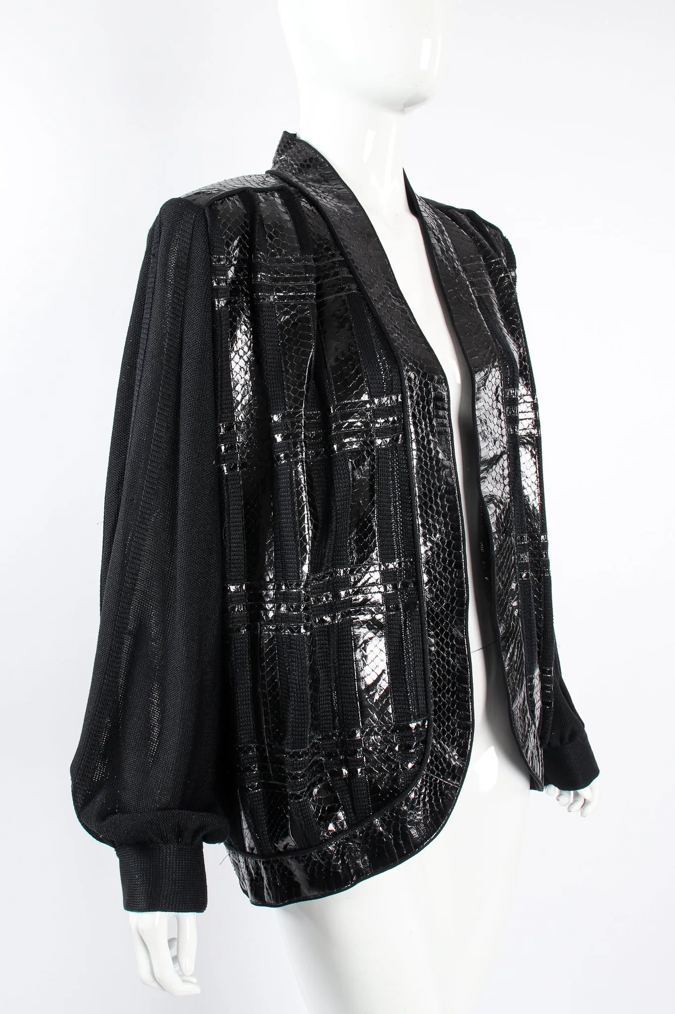 Plaid Snake Batwing Jacket