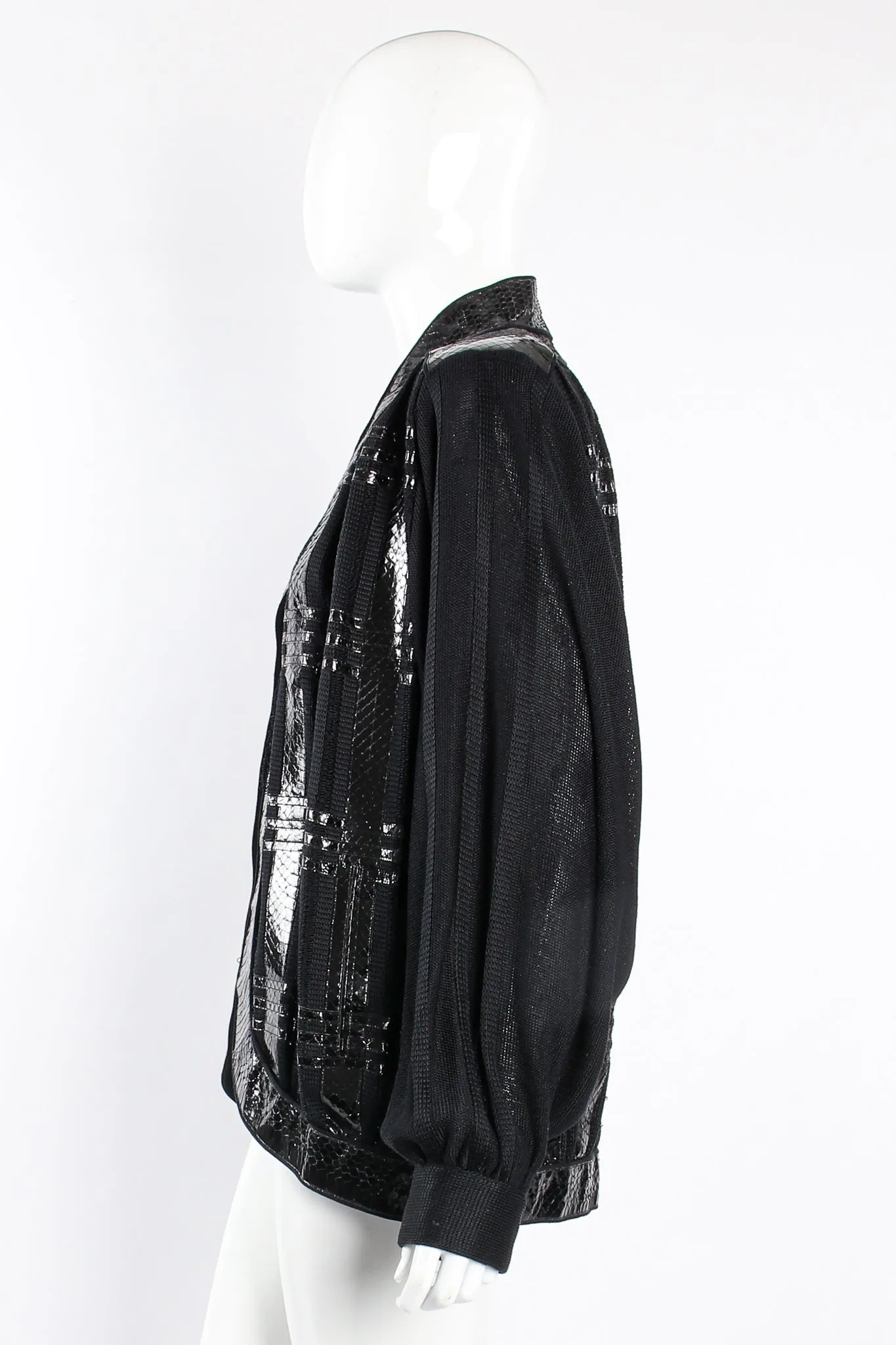 Plaid Snake Batwing Jacket