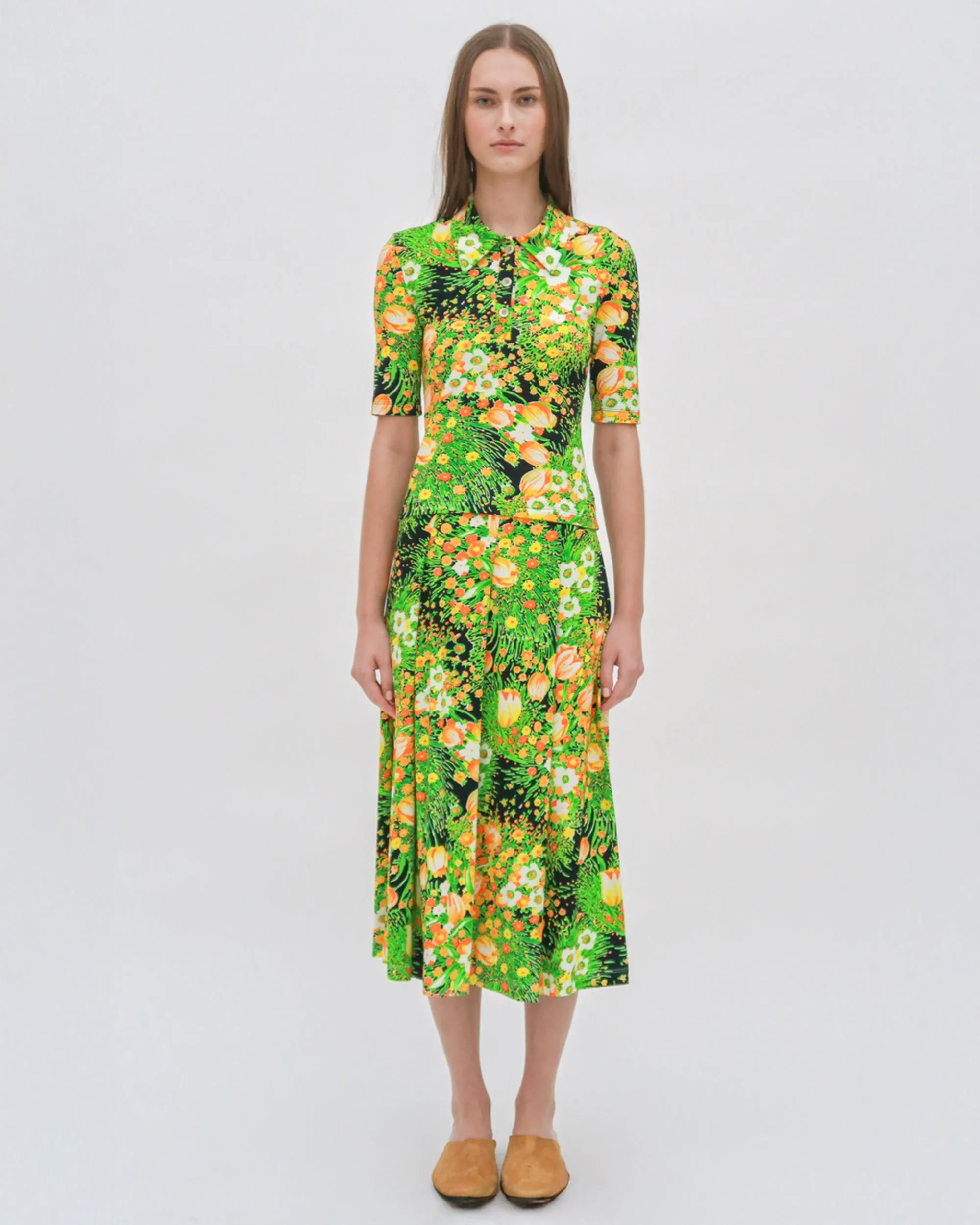 POLO T-SHIRT - GARDEN FLORALS