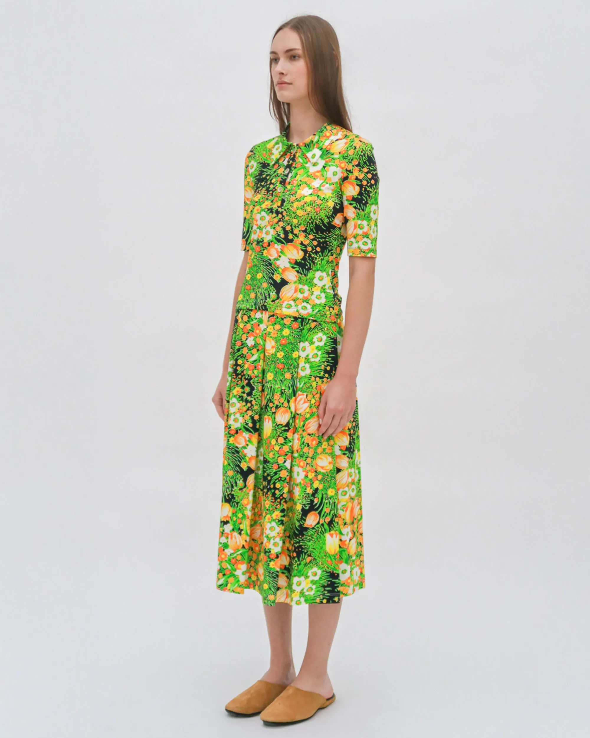 POLO T-SHIRT - GARDEN FLORALS