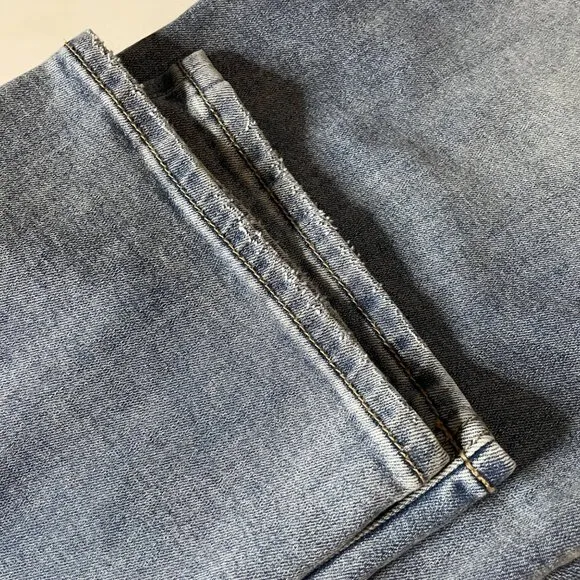 Prana Gram Crop Jeans Women's 12/31 Stretch Denim Exposed Button Fly Organic New
