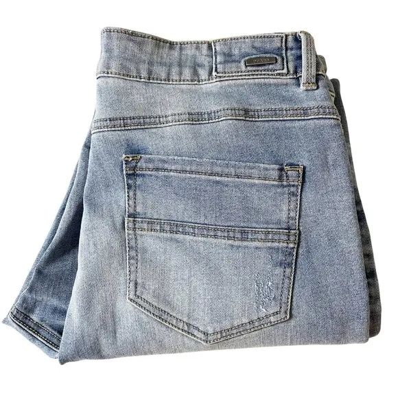 Prana Gram Crop Jeans Women's 12/31 Stretch Denim Exposed Button Fly Organic New