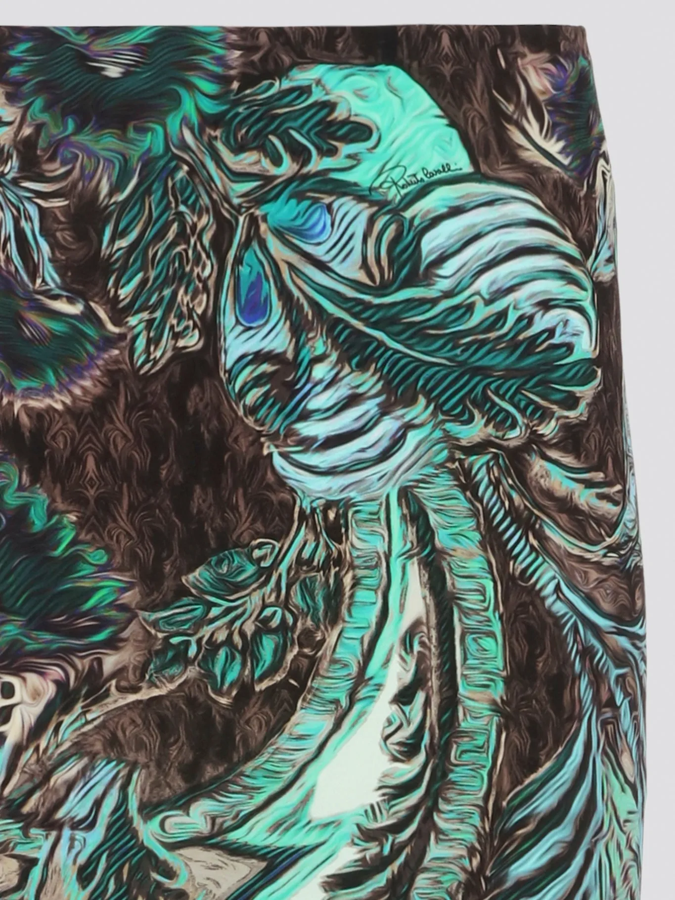 Printed High-Low Maxi Skirt