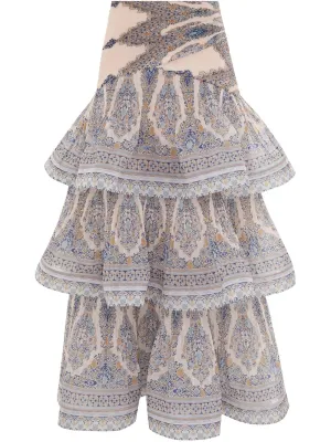 Printed long skirt