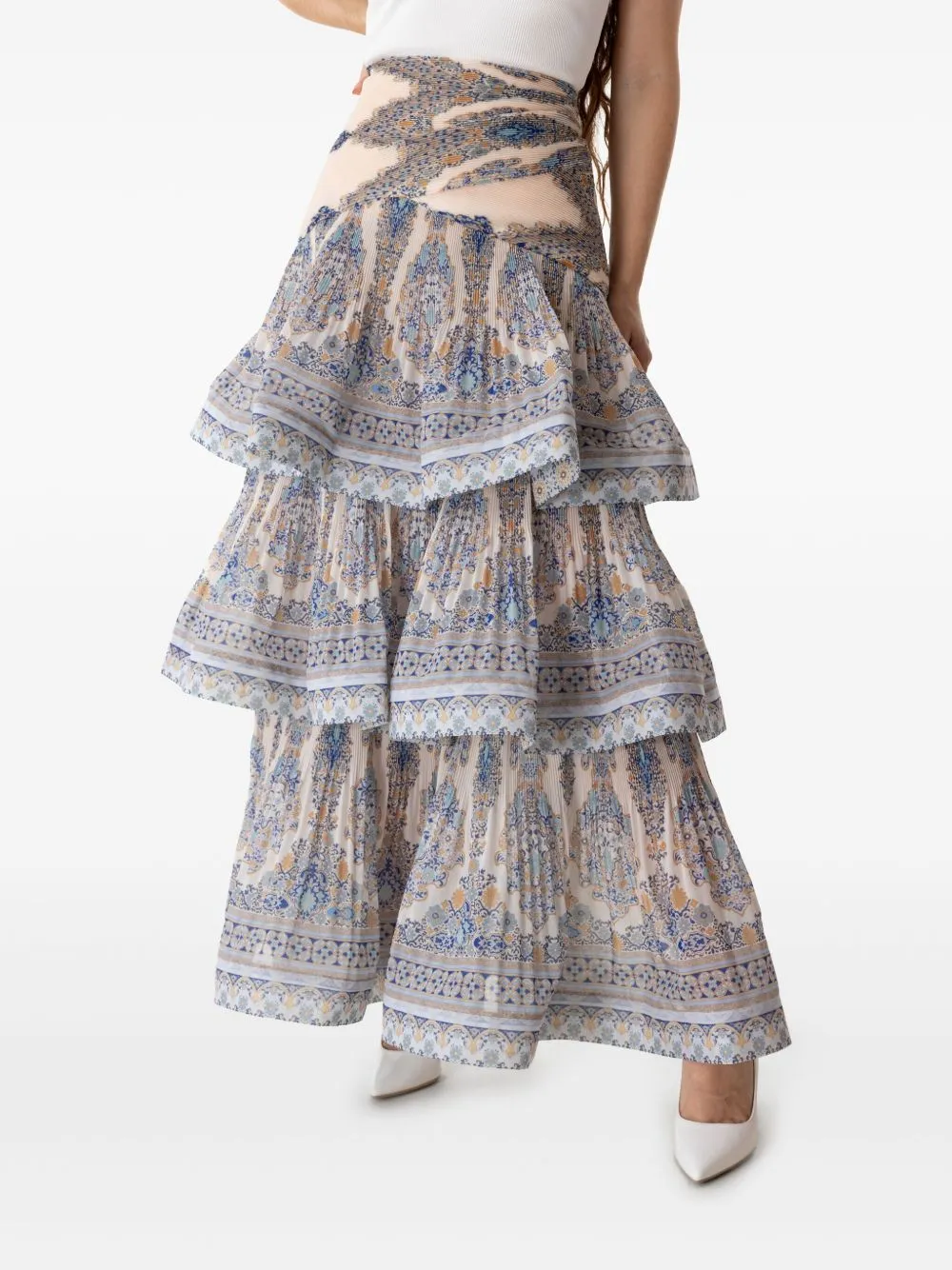 Printed long skirt