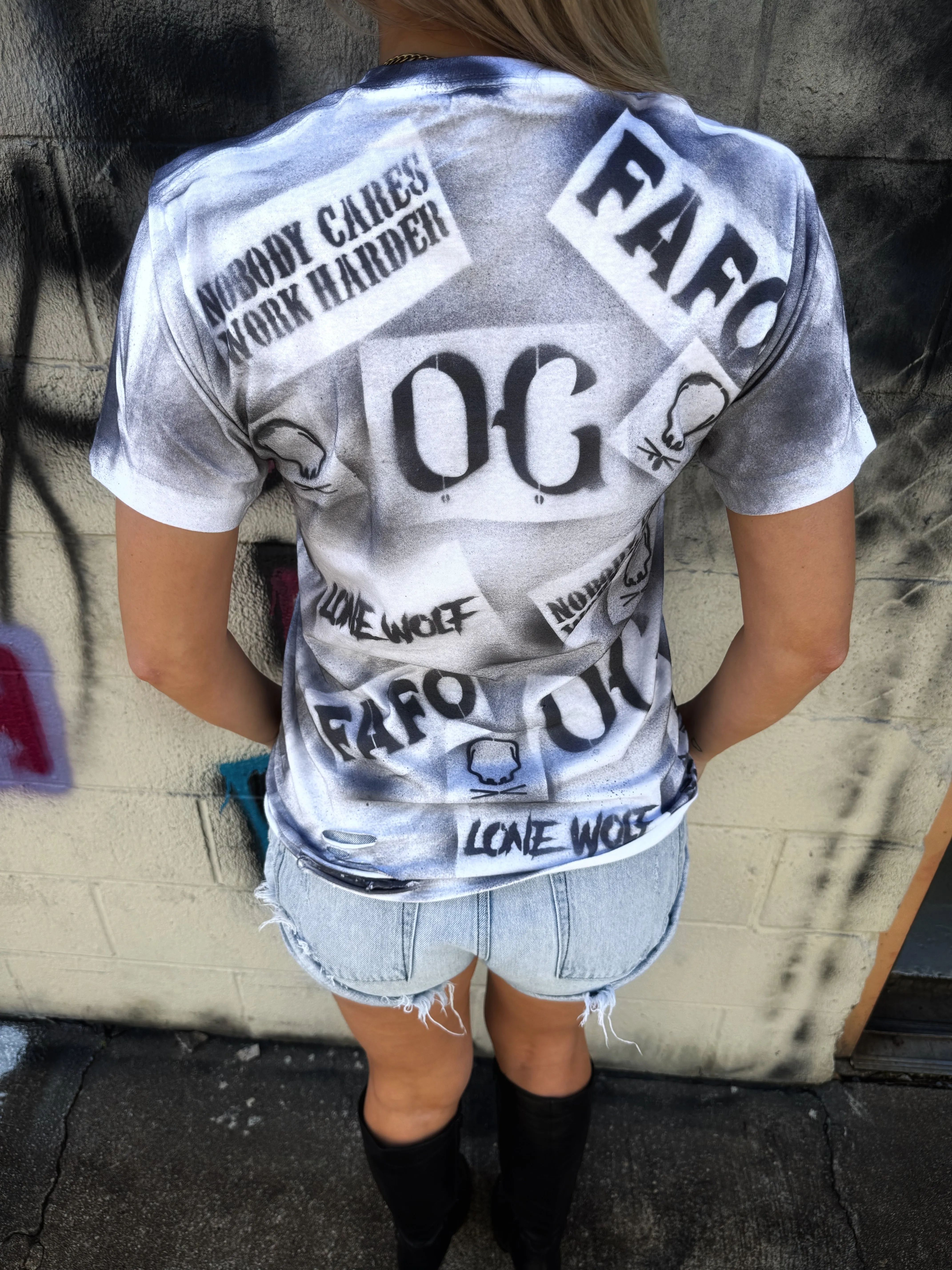 PUNK DESIGN BLAST WHITE TEE