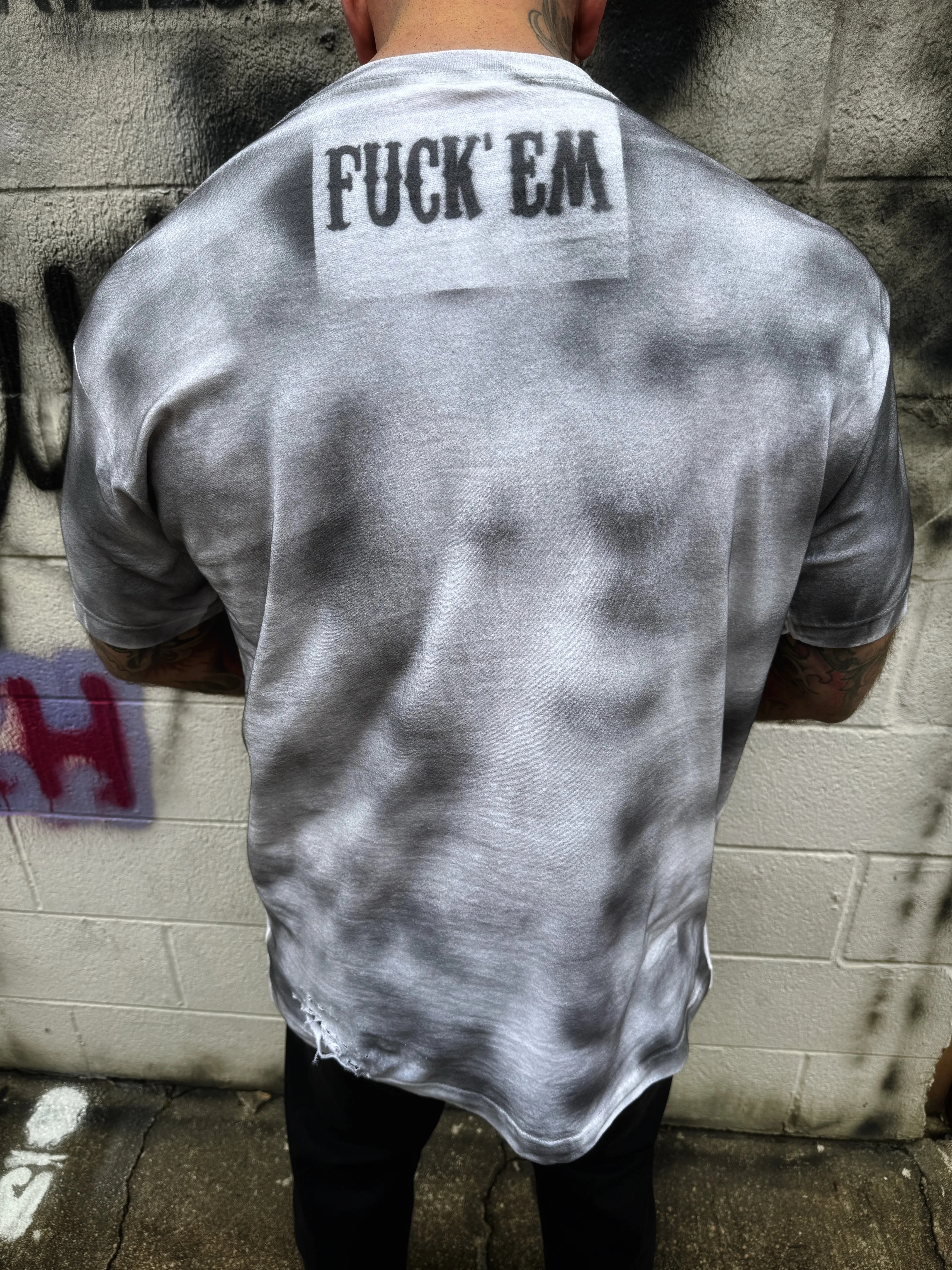 PUNK FUCK 'EM ROAD RASH WHITE TEE