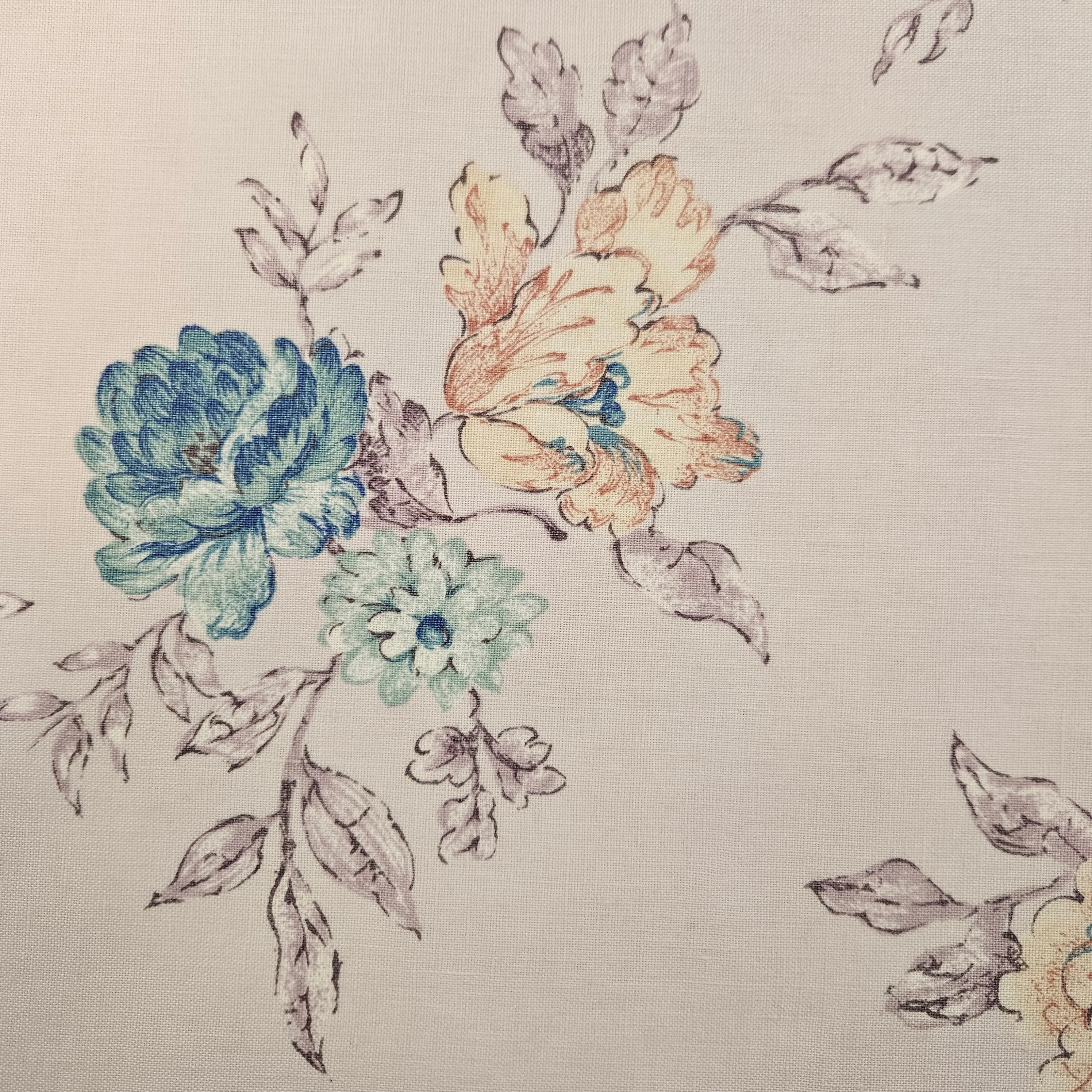 Purple Floral Linen
