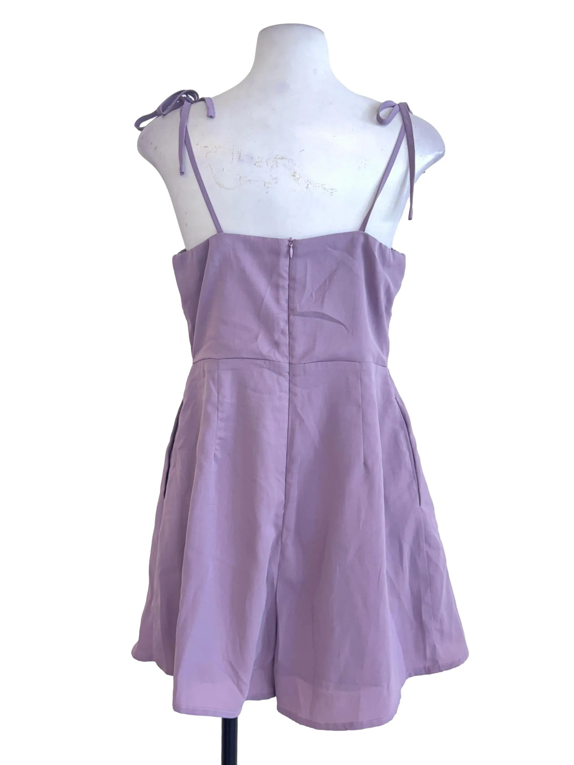 Purple Spaghetti Straps Rompers