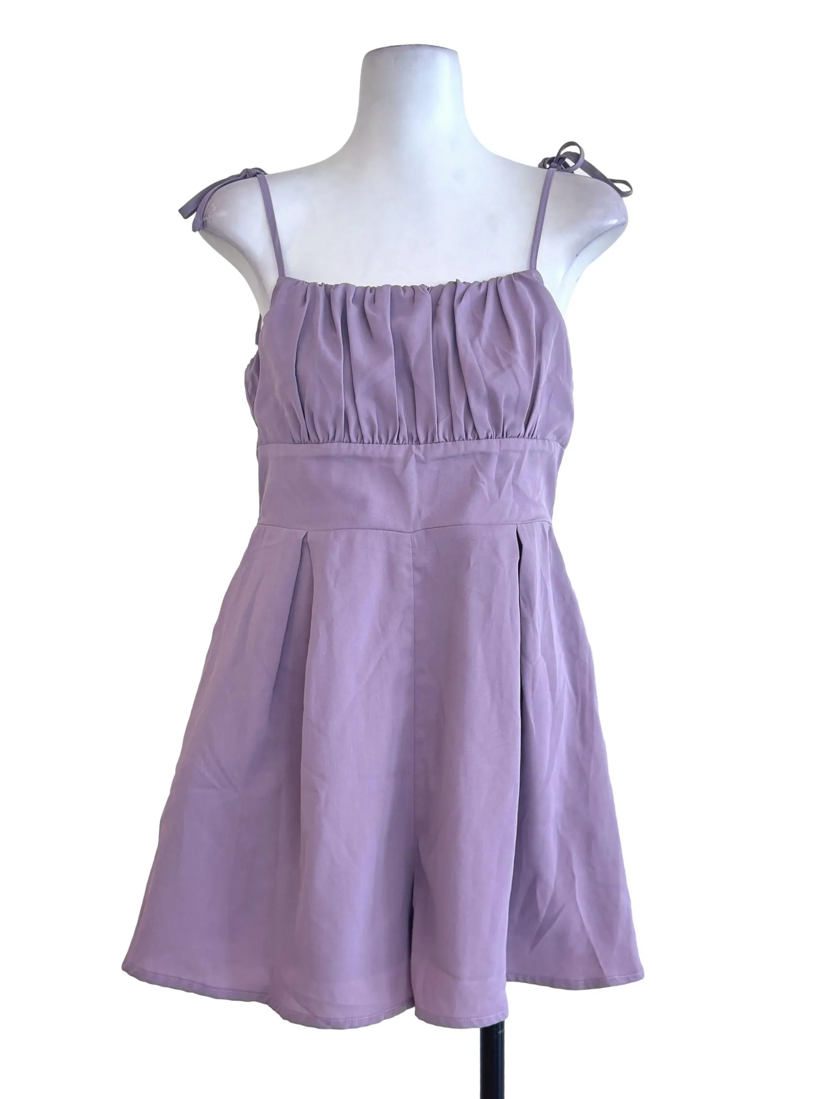 Purple Spaghetti Straps Rompers