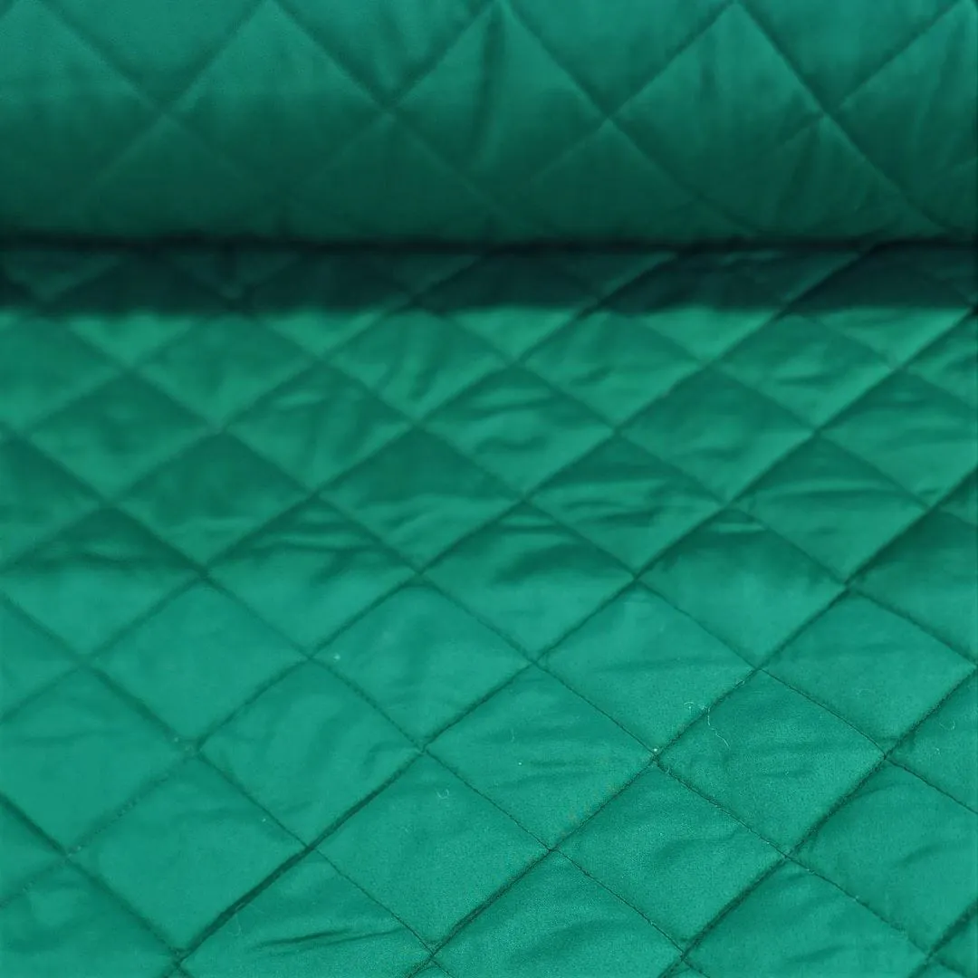 Quilted Jacket Lining Fabric Bottle Green 140cm