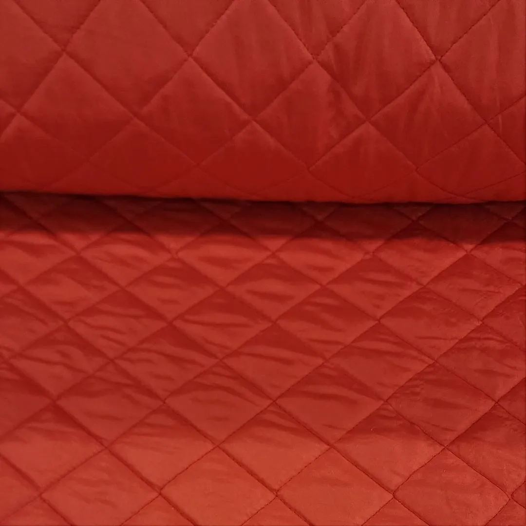 Quilted Jacket Lining Fabric Red 140cm