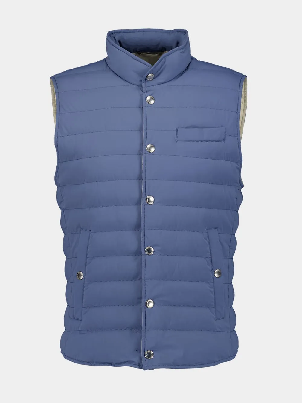Quilted Padded Blue Vest
