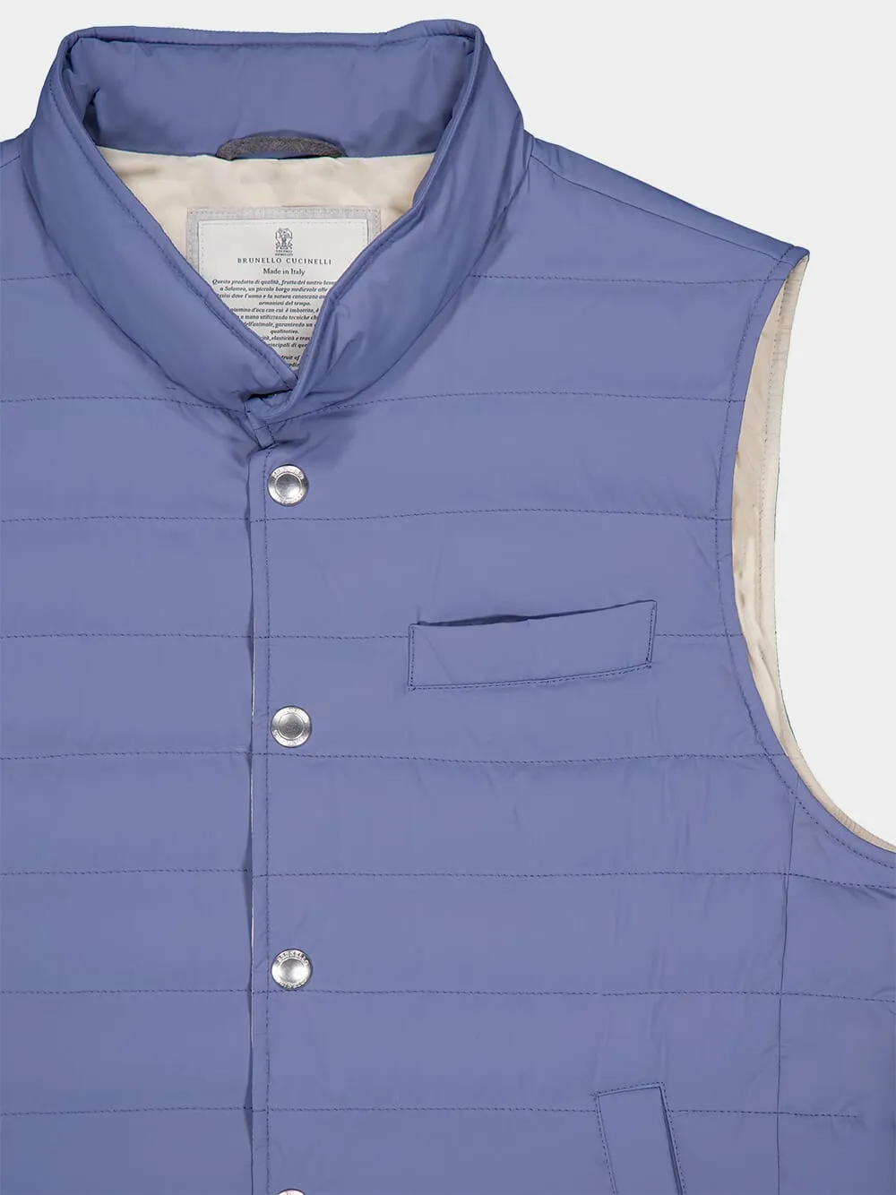 Quilted Padded Blue Vest