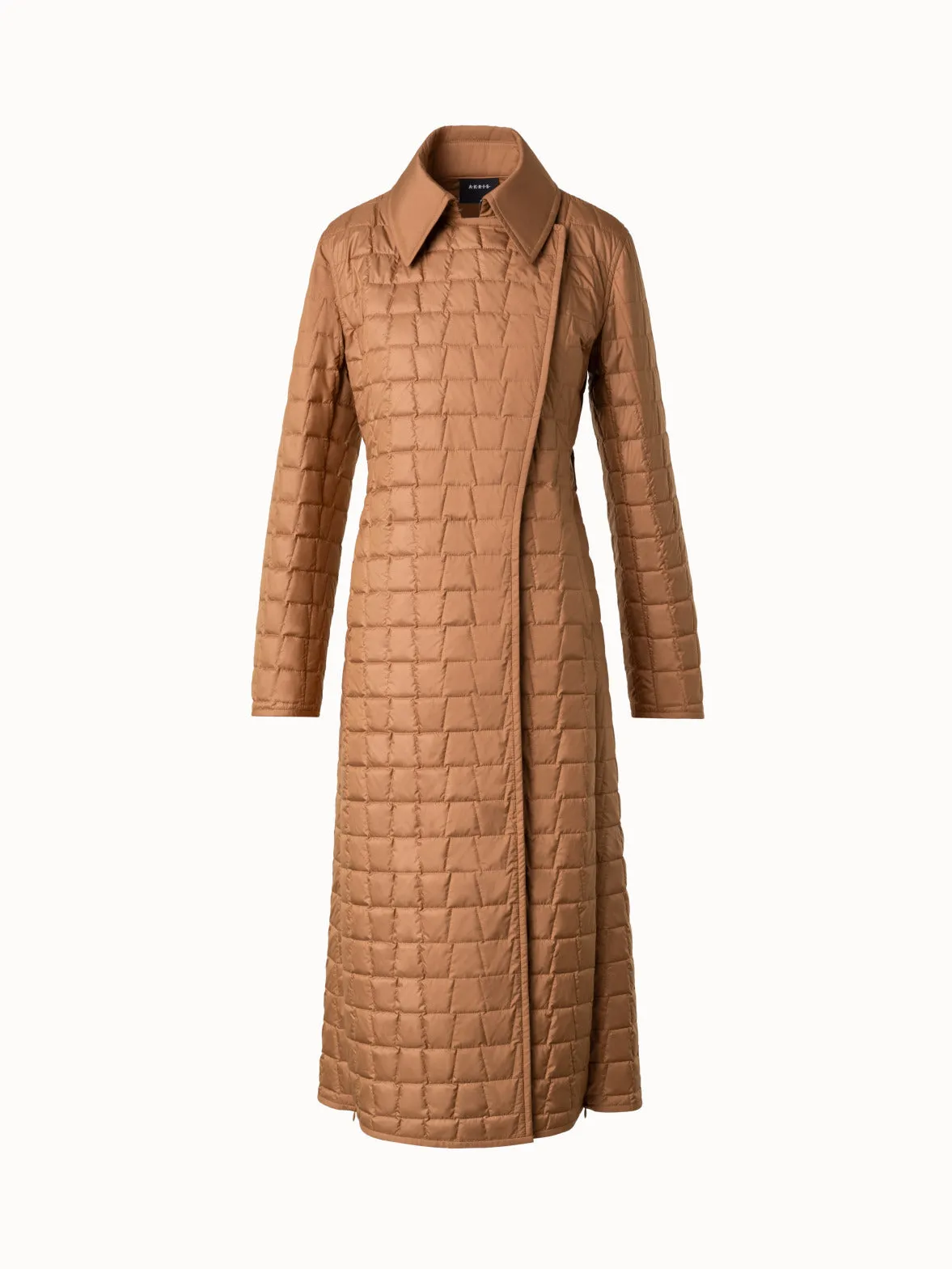 Quilted Trapezoid Long Coat