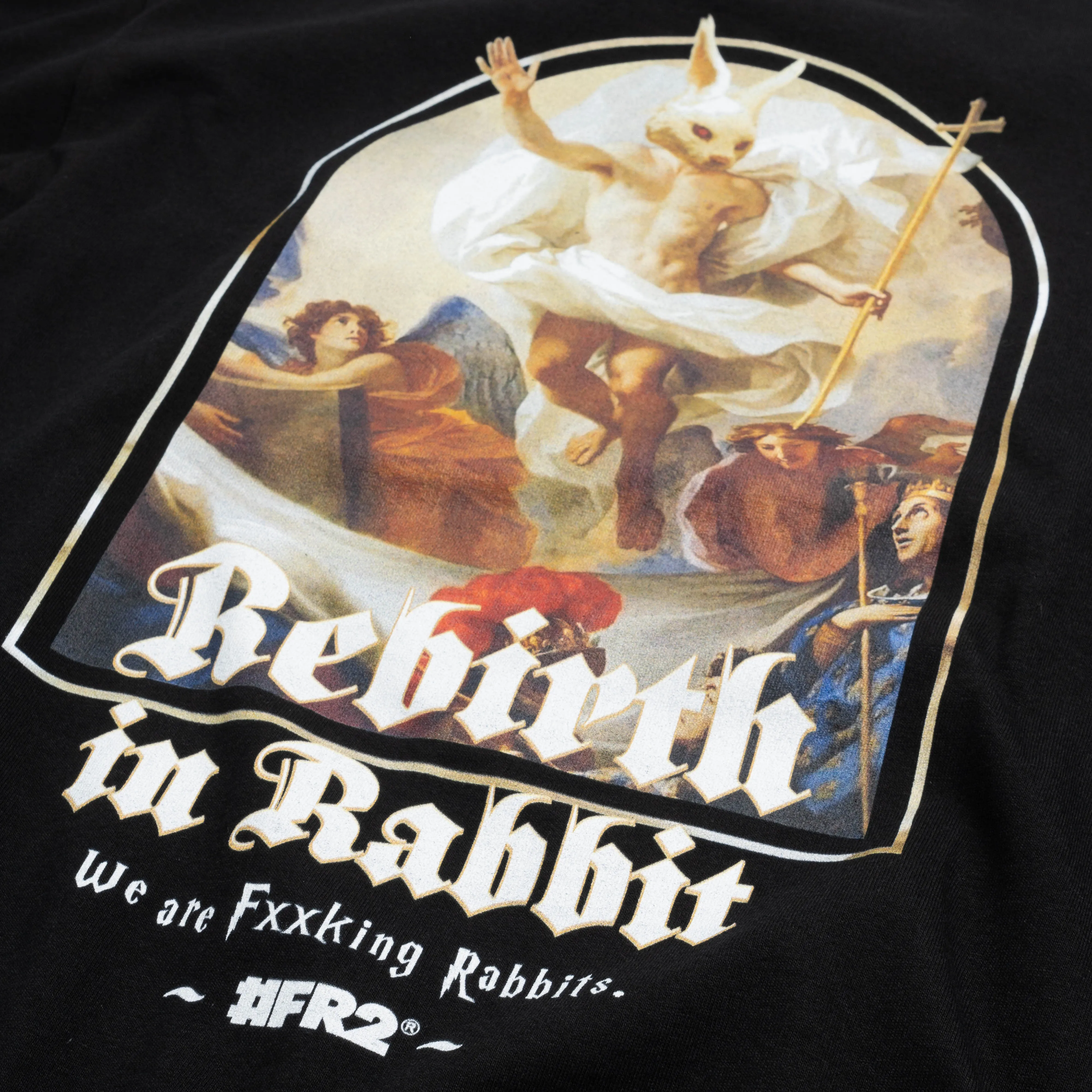 Rebirth in Rabbit Tee FRC2328 Black