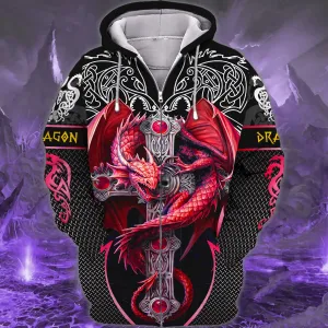 Red Dragon Tattoo 3D Full Print Shirts