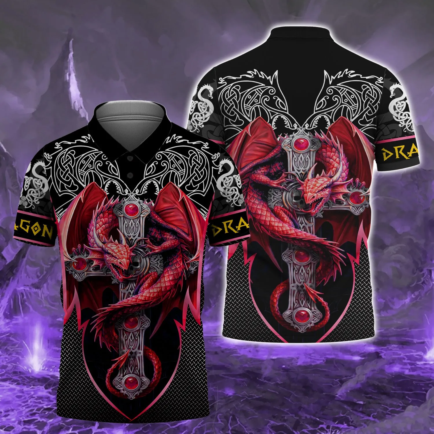 Red Dragon Tattoo 3D Full Print Shirts