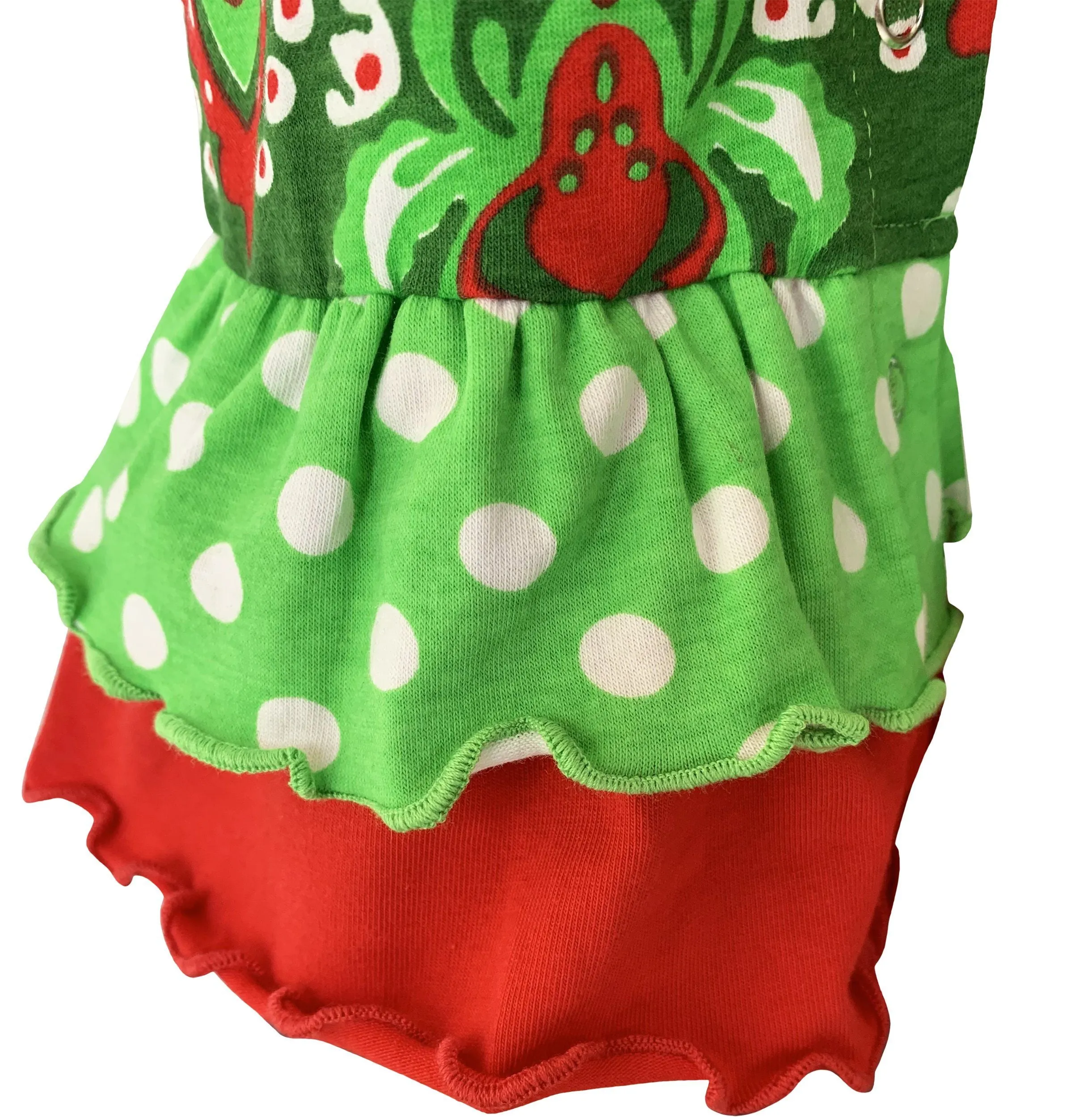 Red Green Damask Christmas Rudolph Reindeer Romper 6M-24M