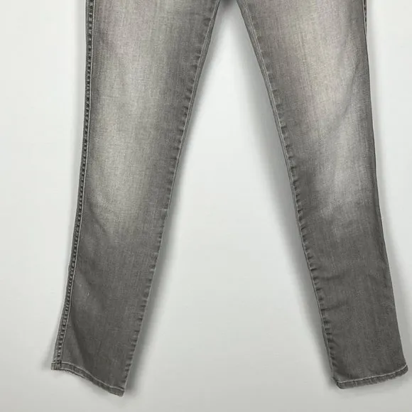 Red Valentino Womens Gray Skinny Jeans Pleated Pocket made in Italy size 26