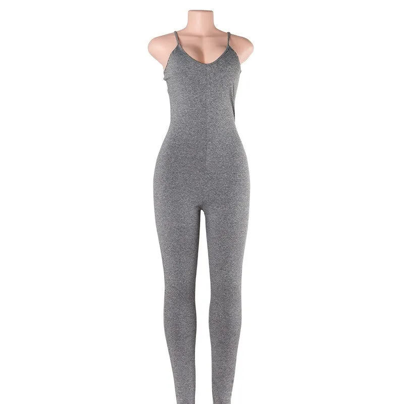 Regular Casual Fashion V-Neck Rompers Womens Jumpsuit for Women 6 Colors Jumpsuit 7160
