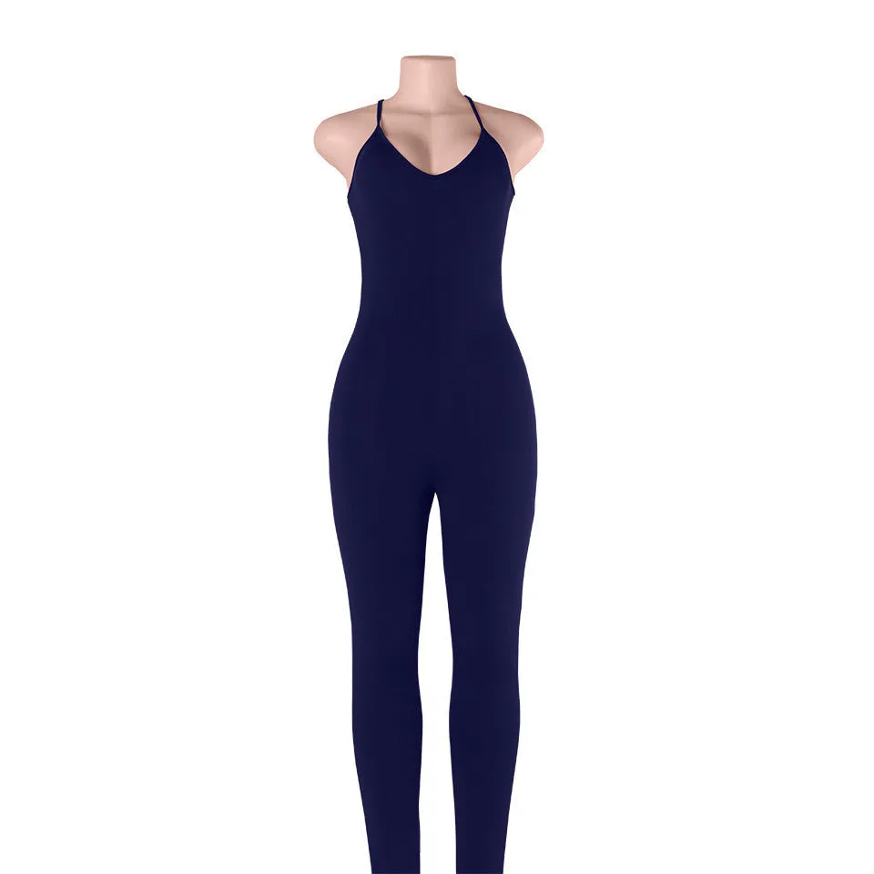 Regular Casual Fashion V-Neck Rompers Womens Jumpsuit for Women 6 Colors Jumpsuit 7160
