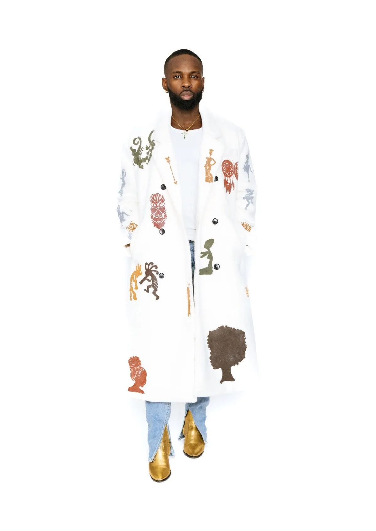 RICHIE ONE OF ONE HAND PAINTED CULTURAL COAT { EXCLUSIVE FOR SPRING