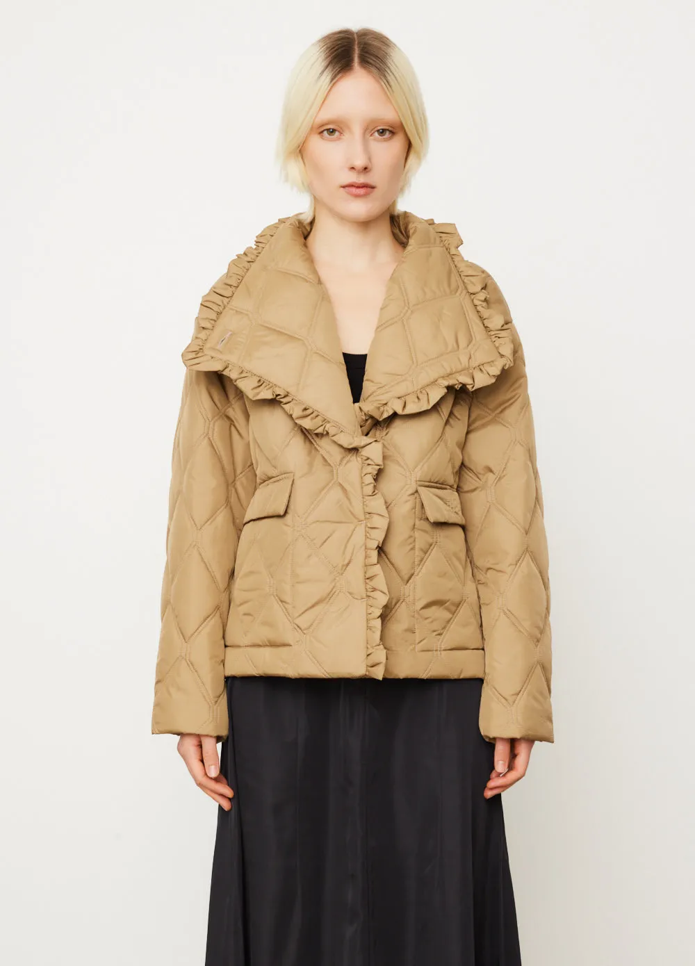 Ripstop Quilt Frill Edge Jacket