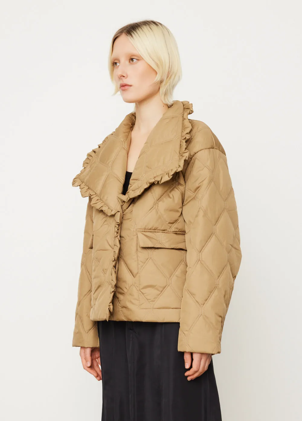 Ripstop Quilt Frill Edge Jacket