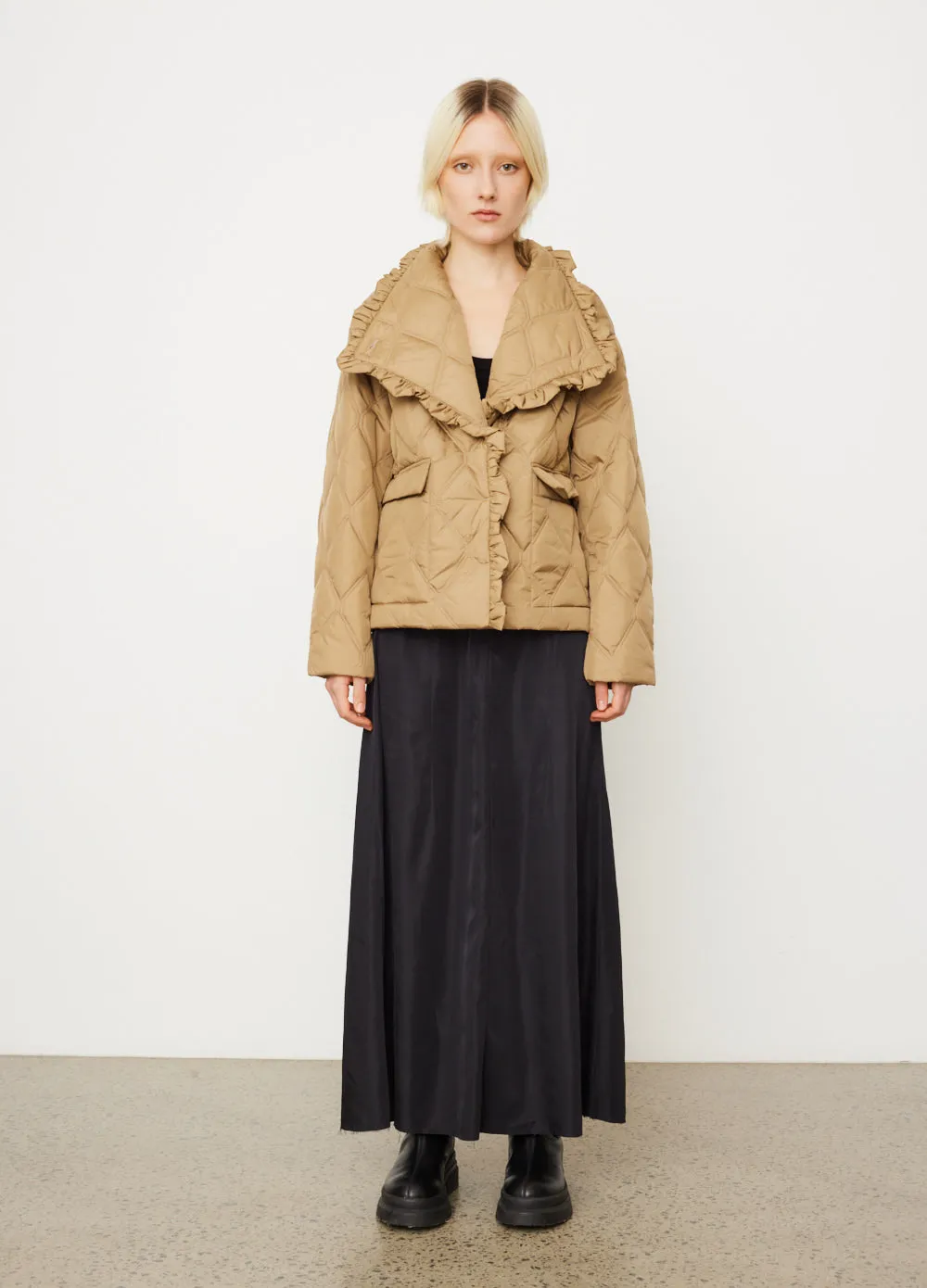 Ripstop Quilt Frill Edge Jacket